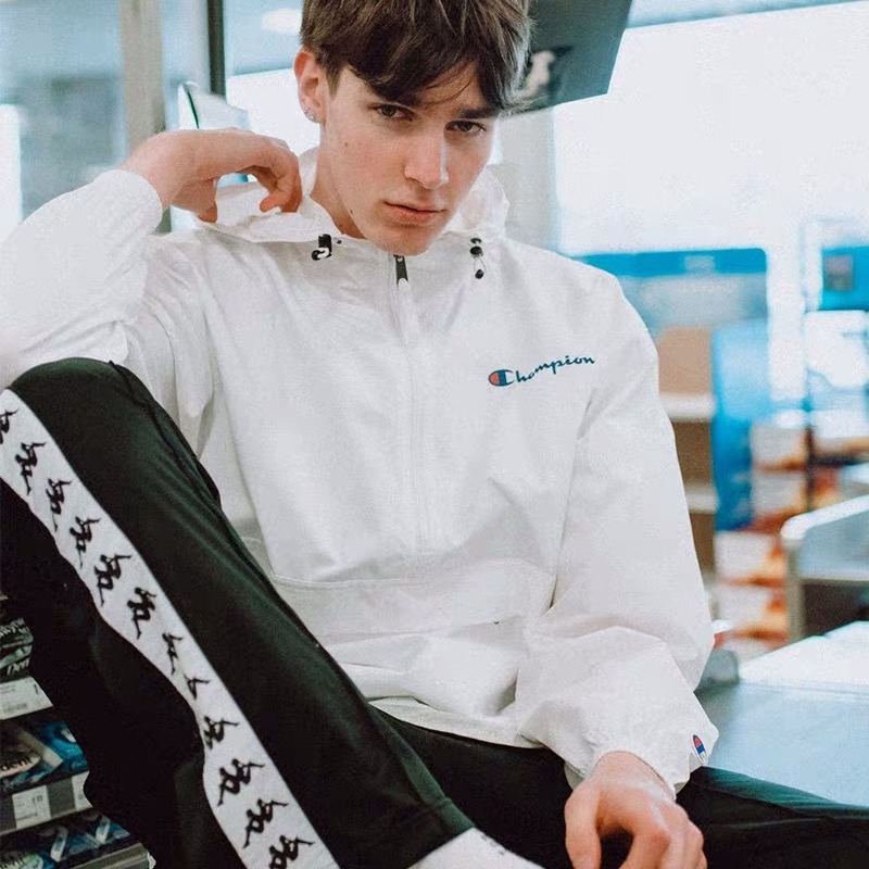 Men's Champion Half Zip Packable Jacket