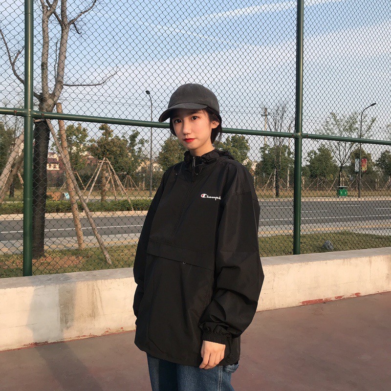 Men's Champion Half Zip Packable Jacket