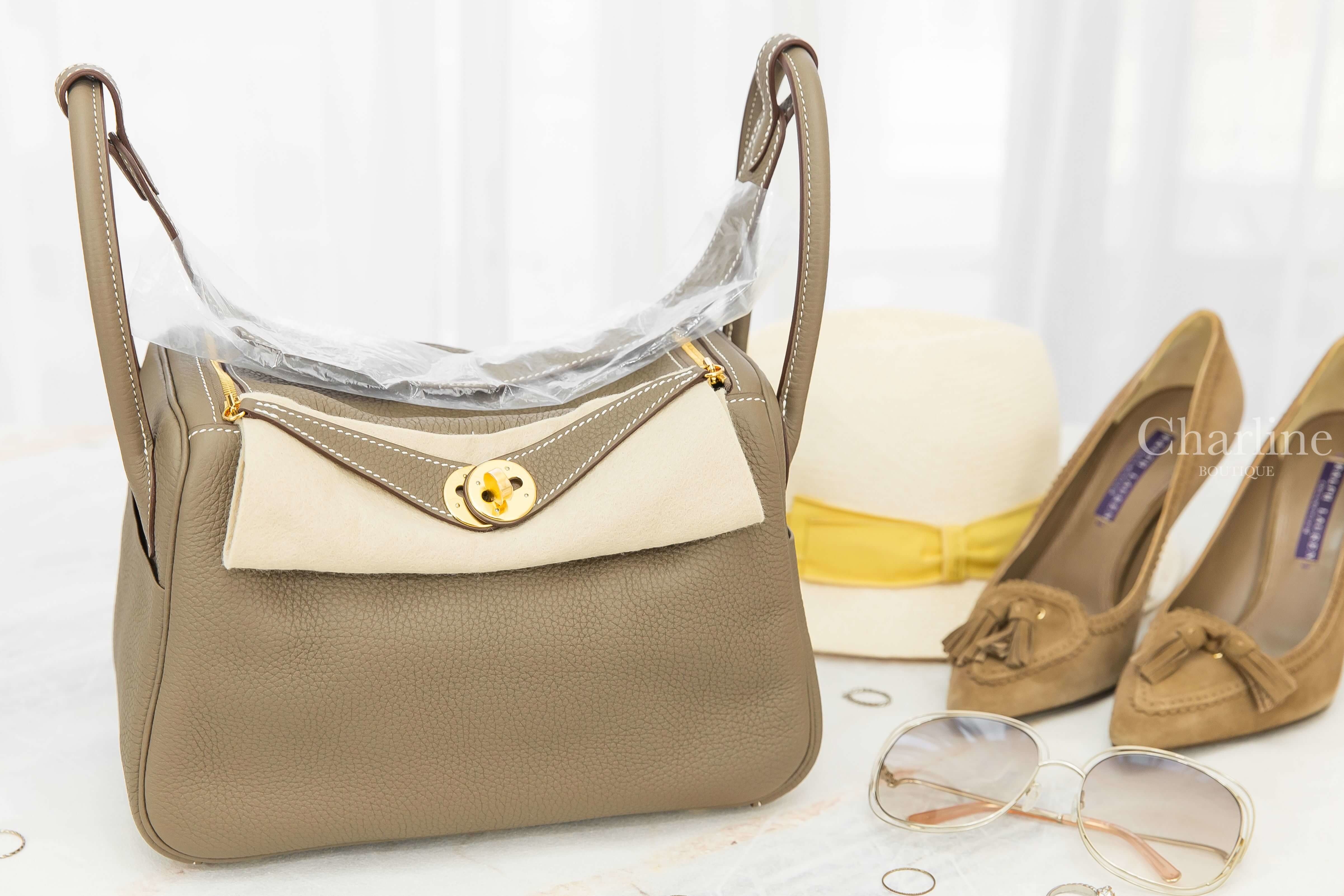 Hermès Lindy 26cm 18 Etoupe Taurillon Clemence 大象灰金釦