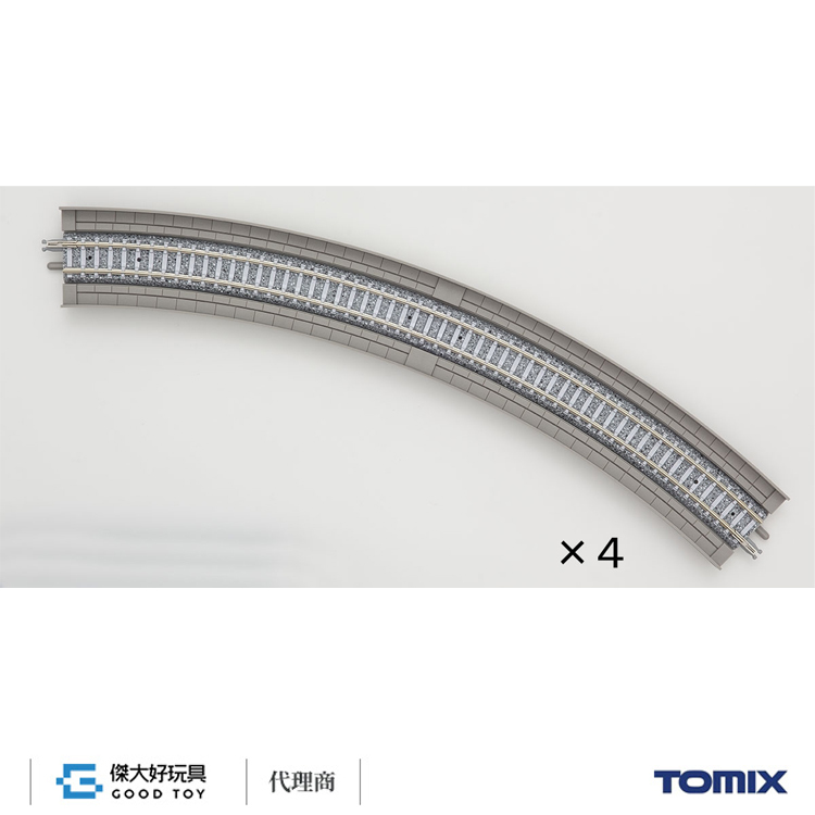 TOMIX 1874 高架橋付PC彎軌 HC354-45-PC(F) (4入) 水泥枕