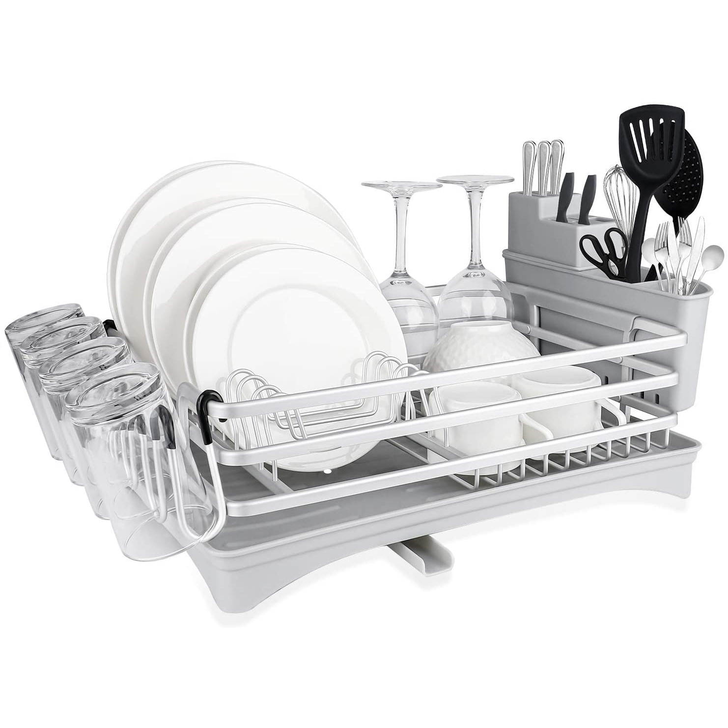 Litupu Aluminum Dish Drying Rack, 16.5" x 11.8" Comp