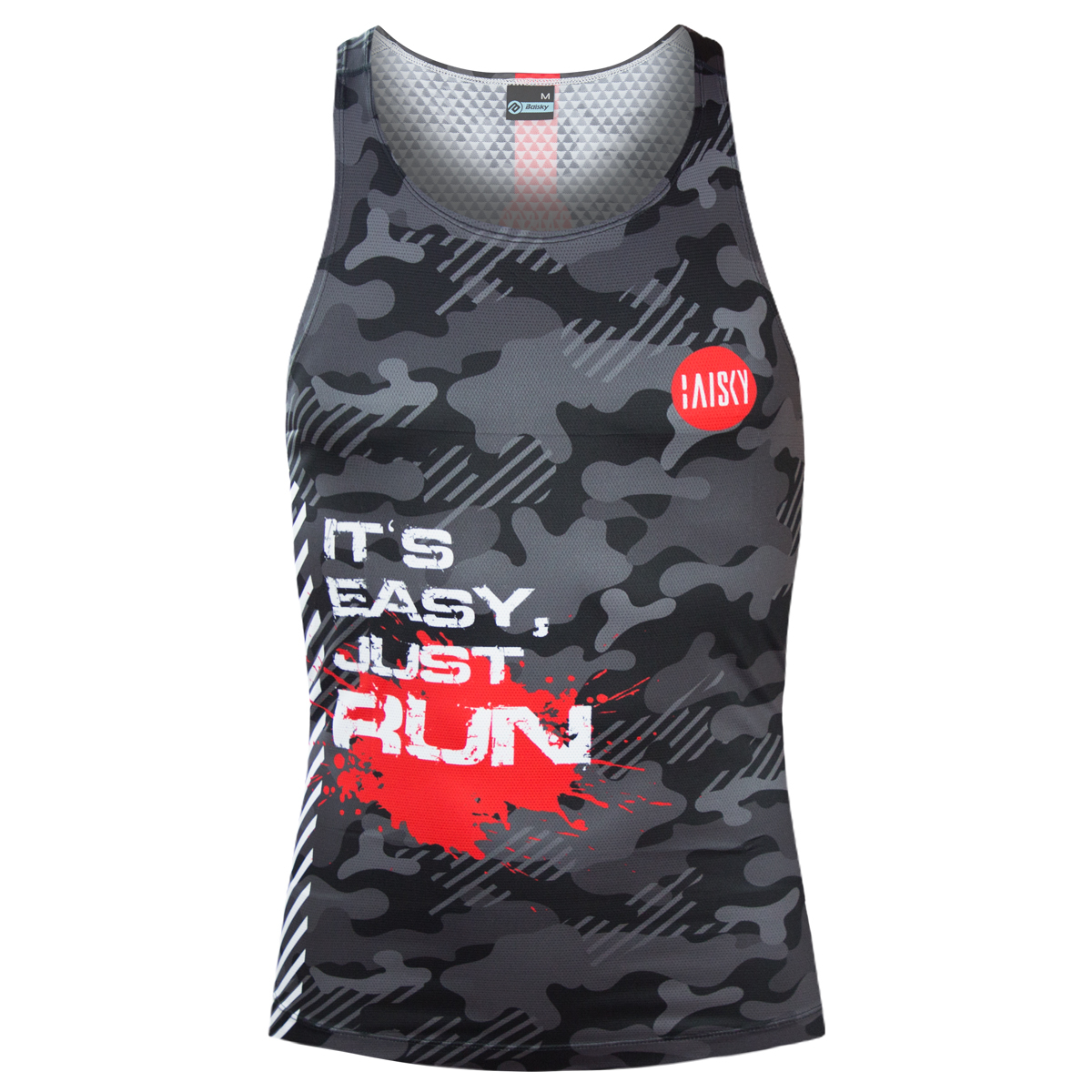 男款慢跑背心 It`s easy, Just run 紅