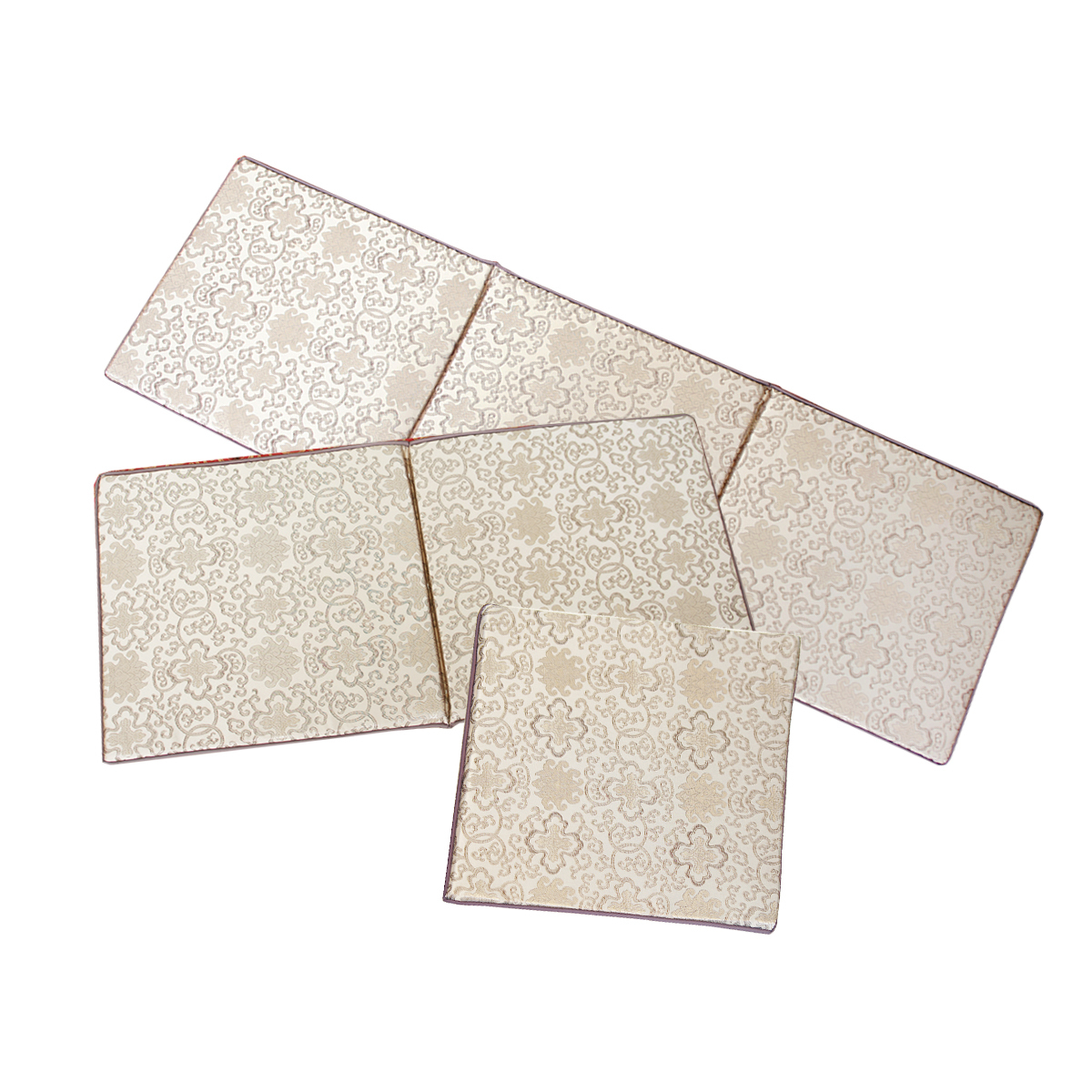 富麗緹花記憶型1+2+3人坐墊_銀色