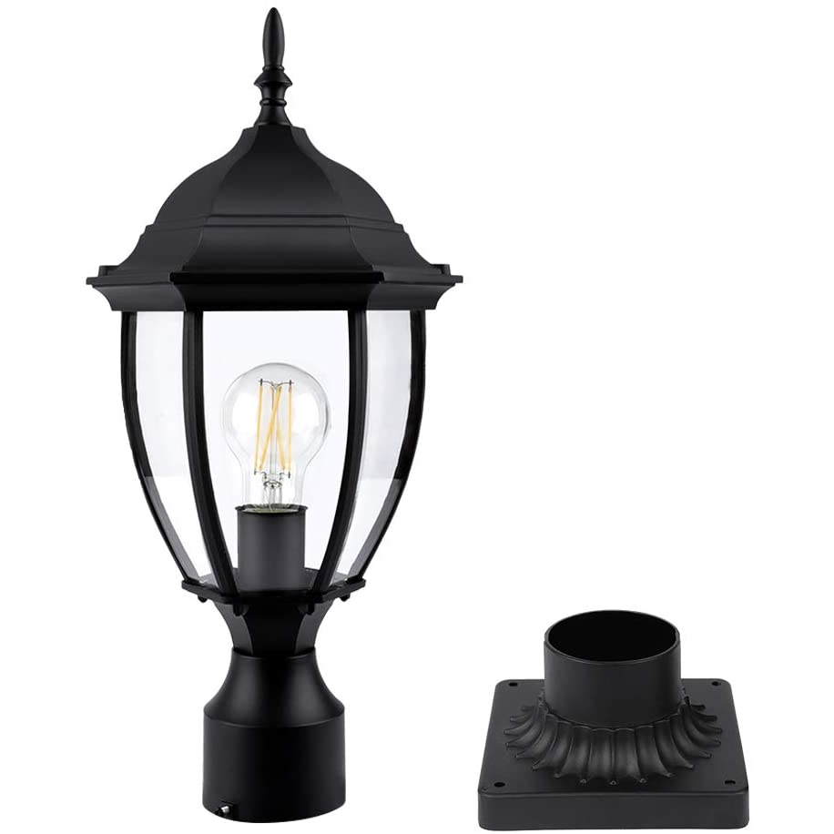 Litupu Outdoor Post Light with Pier Mount Base, Wat
