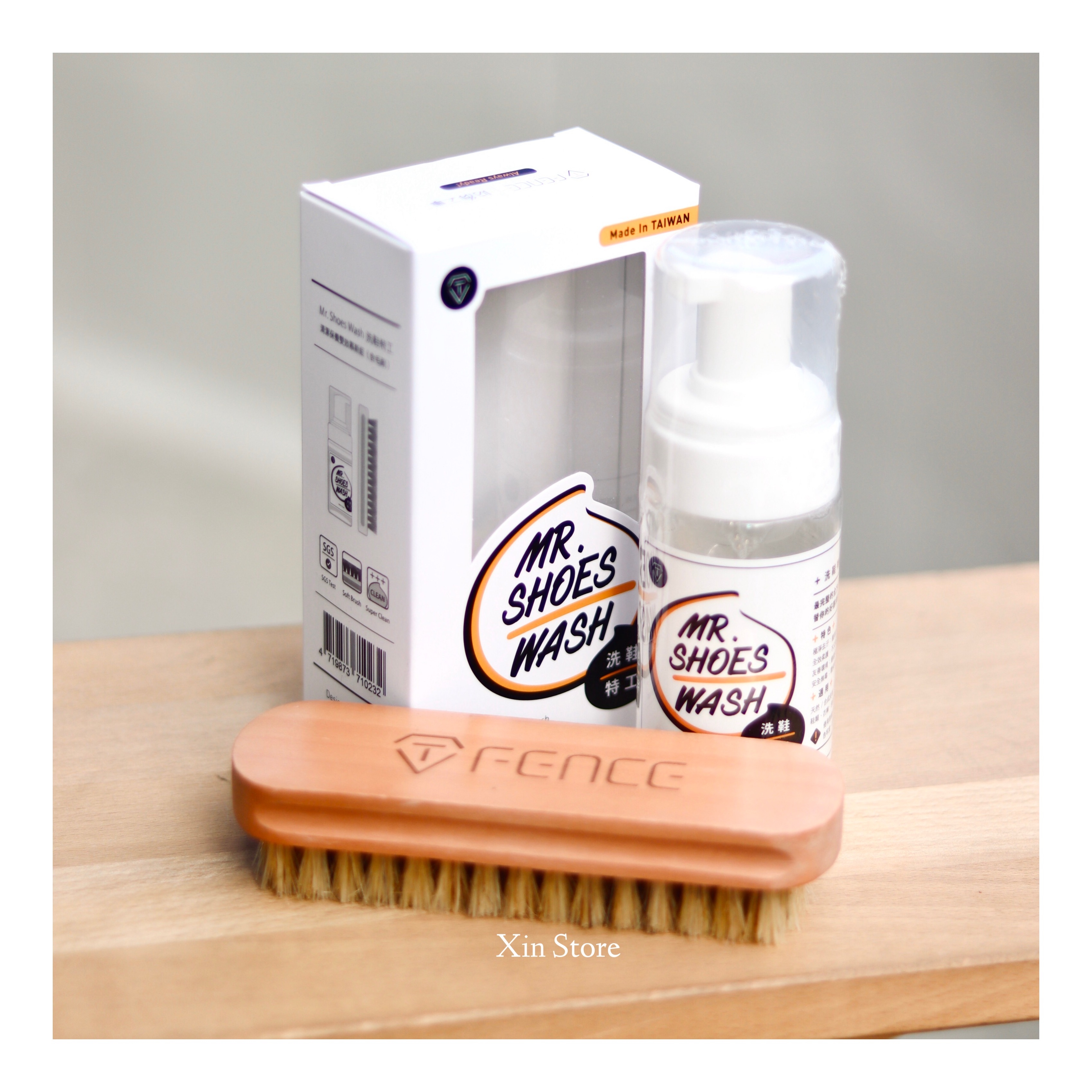 T-FENCE Mr. Shoes Wash 防御工事 洗鞋特工 清潔保養 雙效 鬃毛刷 慕斯組