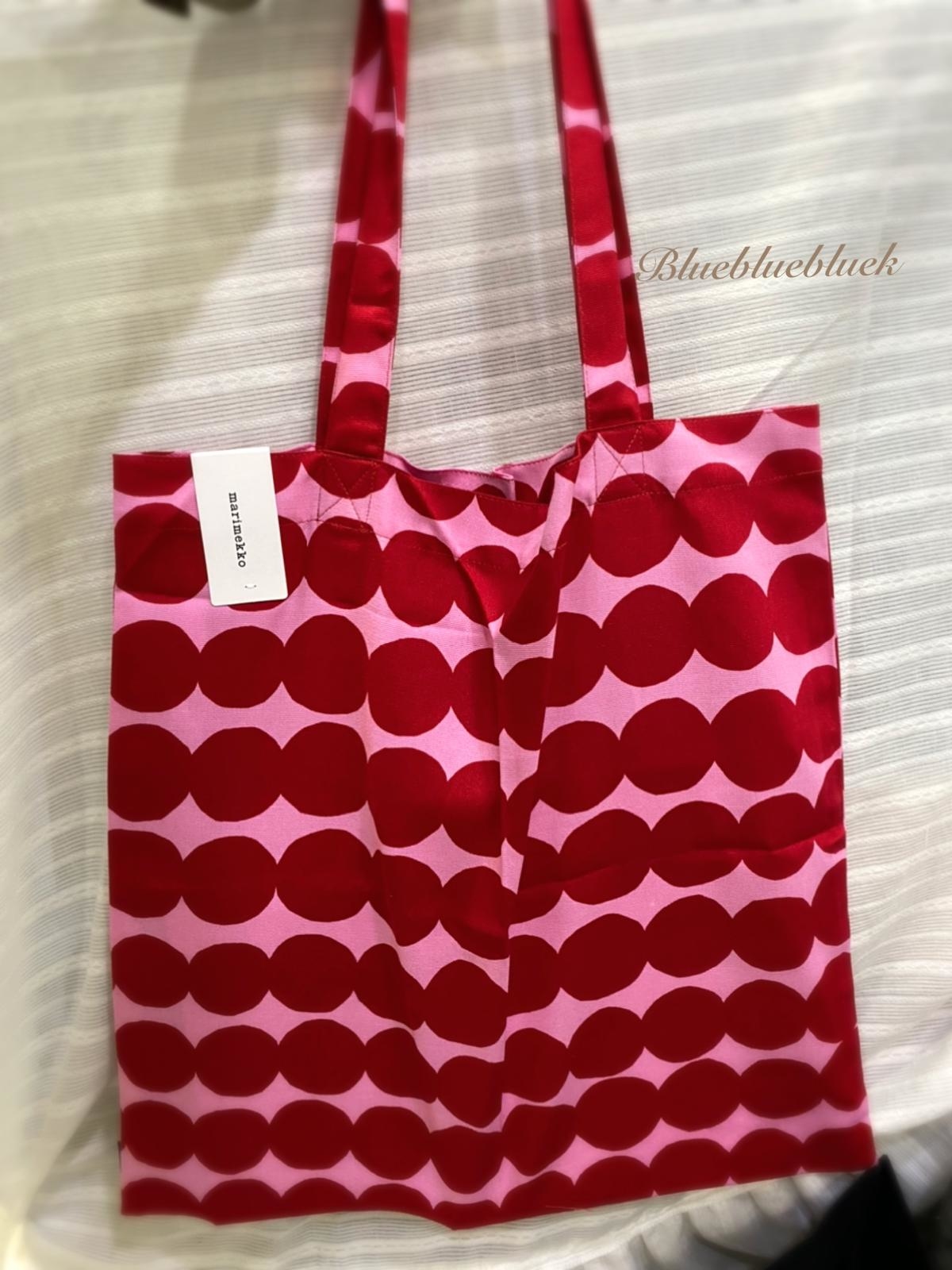 Marimekko 紅色圓點tote bag