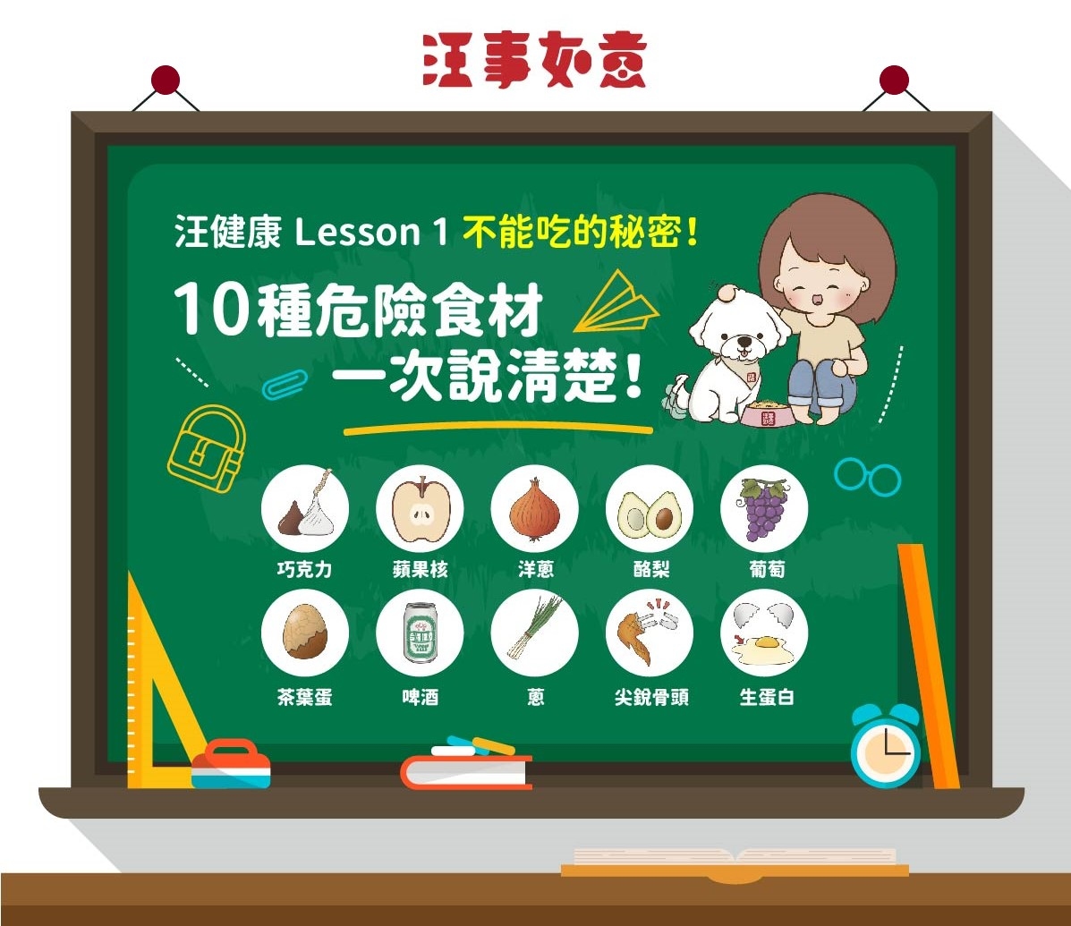 10種狗狗不能吃的食材