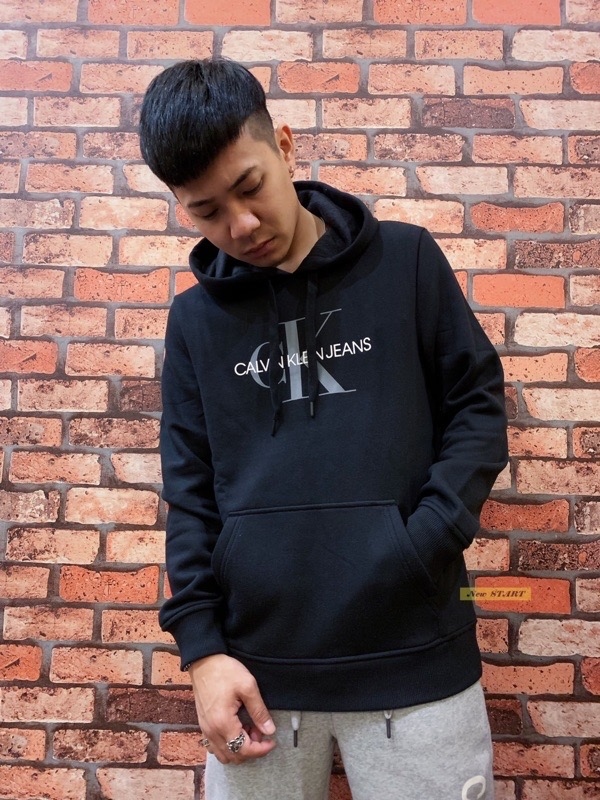 Calvin Klein 大CK字母logo 內刷毛 帽T 連帽上衣