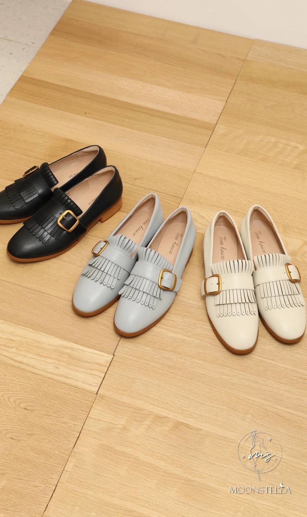 真皮小文青流蘇小單鞋