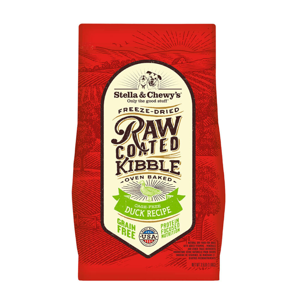 Stella & Chewy's CAGE-FREE DUCK RAW COATED KIBBLE．3.5lb/22lb