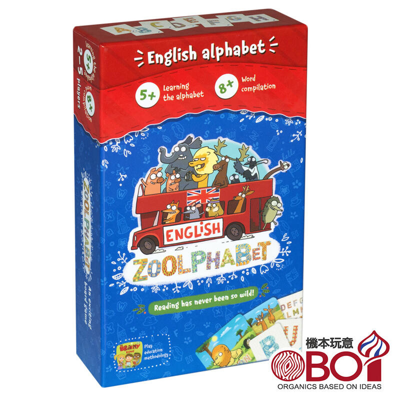字母翻翻 Zoolphabet 附中文說明書 俄羅斯兒童英語桌遊