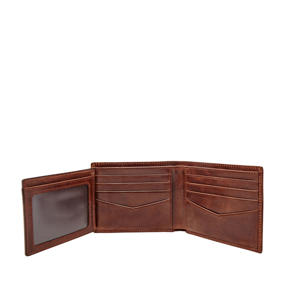 Ryan 咖啡色真皮RFID實用皮夾 男ML3729201