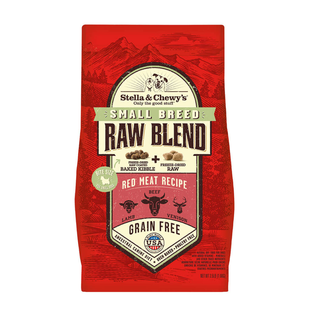 Stella & Chewy's SMALL BREED RED MEAT RAW BLEND KIBBLE．3.5lb/10lb
