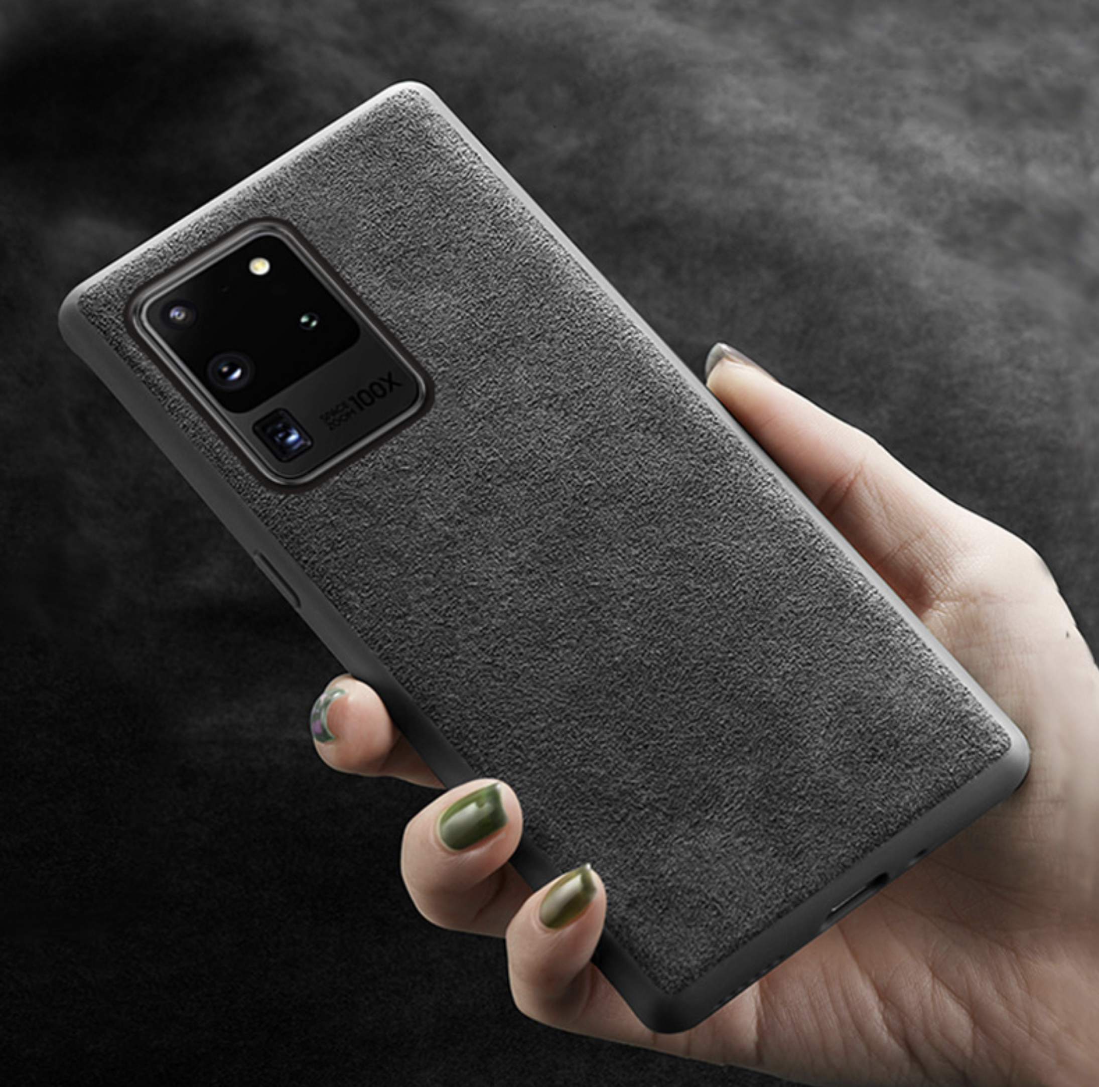 三星Alcantara翻毛皮手機殼-頂級超跑內裝同款材質