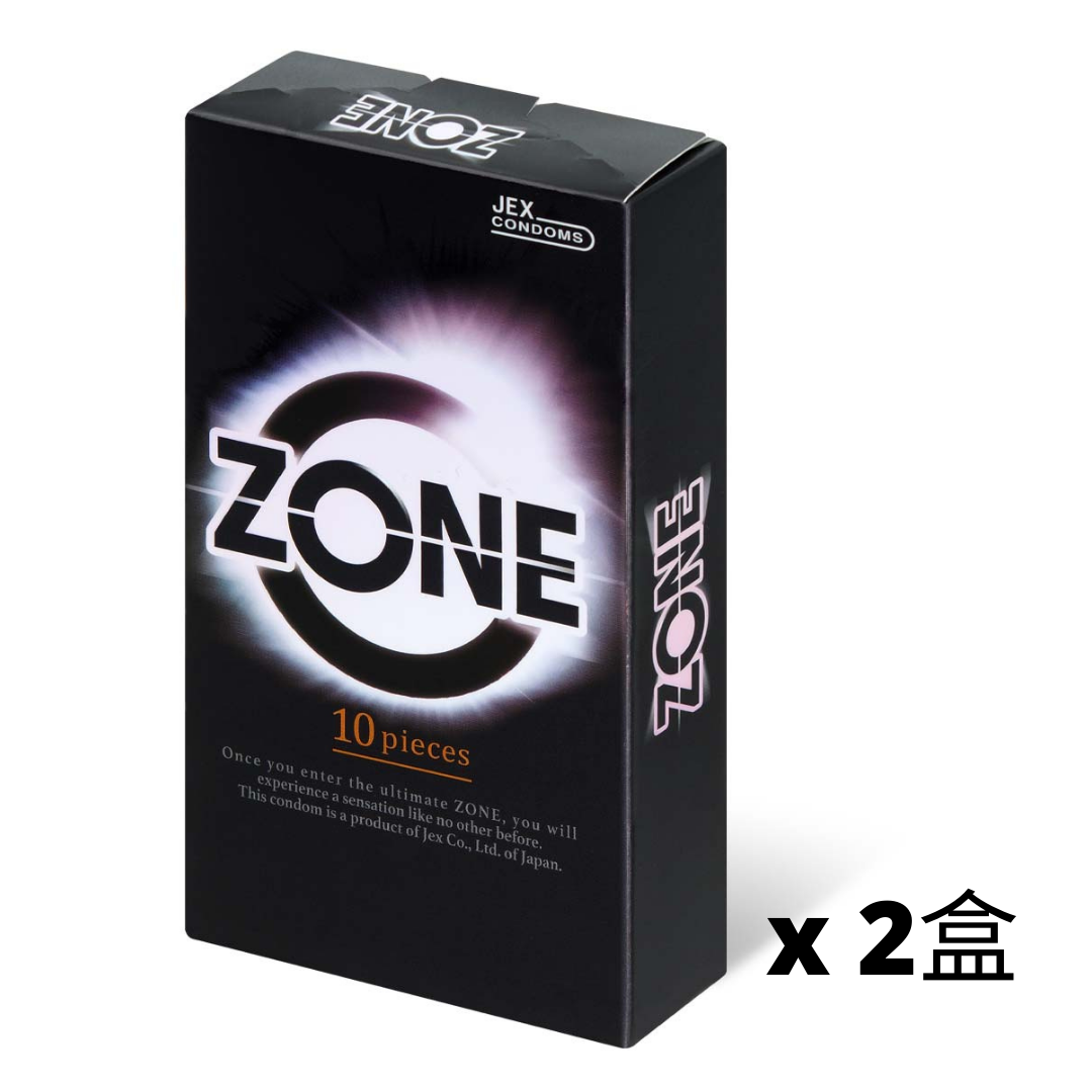 [優惠套裝] Jex Zone 地帶 10 片裝 乳膠安全套 x 2盒