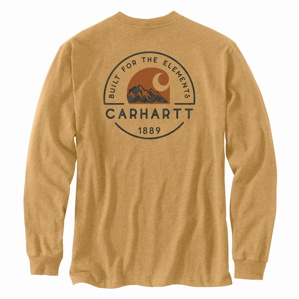 [現貨]  Carhartt 104438 Mountain Graphic LS Pocket Tee Yellow