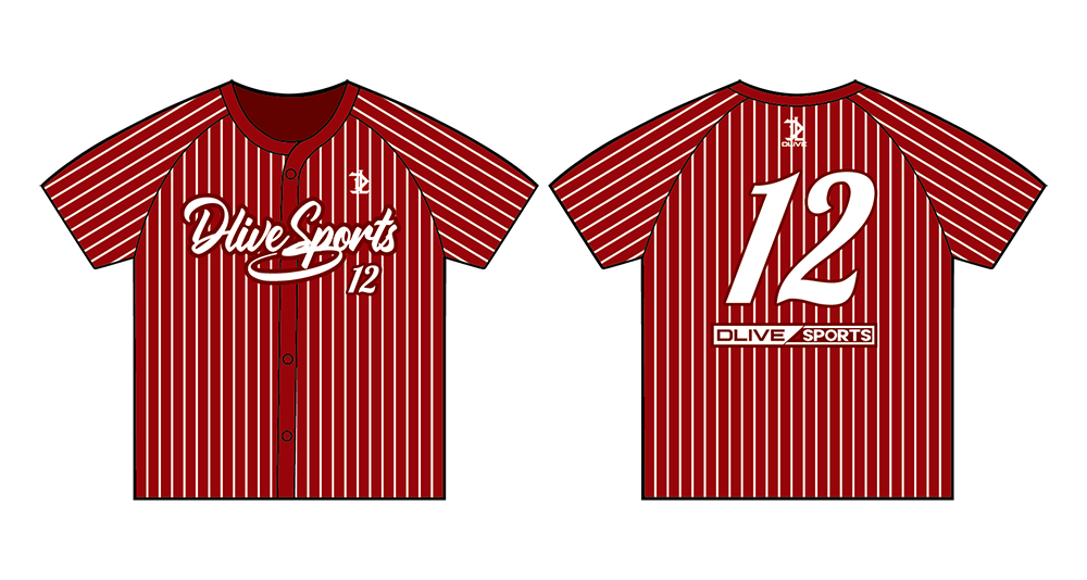 昇華棒球服上衣 - STRIPE