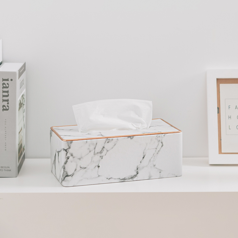 Marble Texture Tissue Box | Life WareHouse