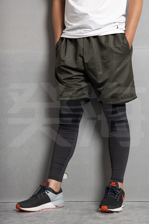 癸海GUIHAI│運動短褲│軍綠│尼龍【S11】