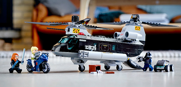Black Widow's Helicopter Chase Marvel Building Set Fit Lego NO BOX NA11508