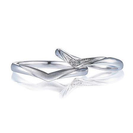 Twinning Story - Nonpareil 18K 白金結婚戒指