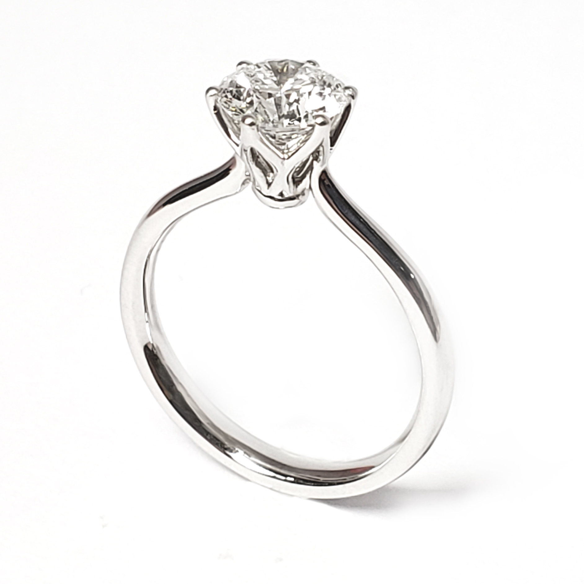 18K白金六爪韓國幼臀花形戒指托 (RS10H6014)