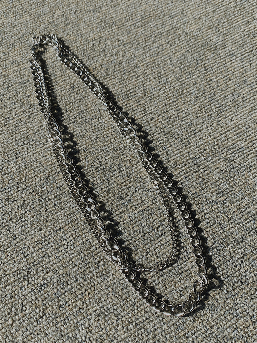 兩件式白銀細項鍊