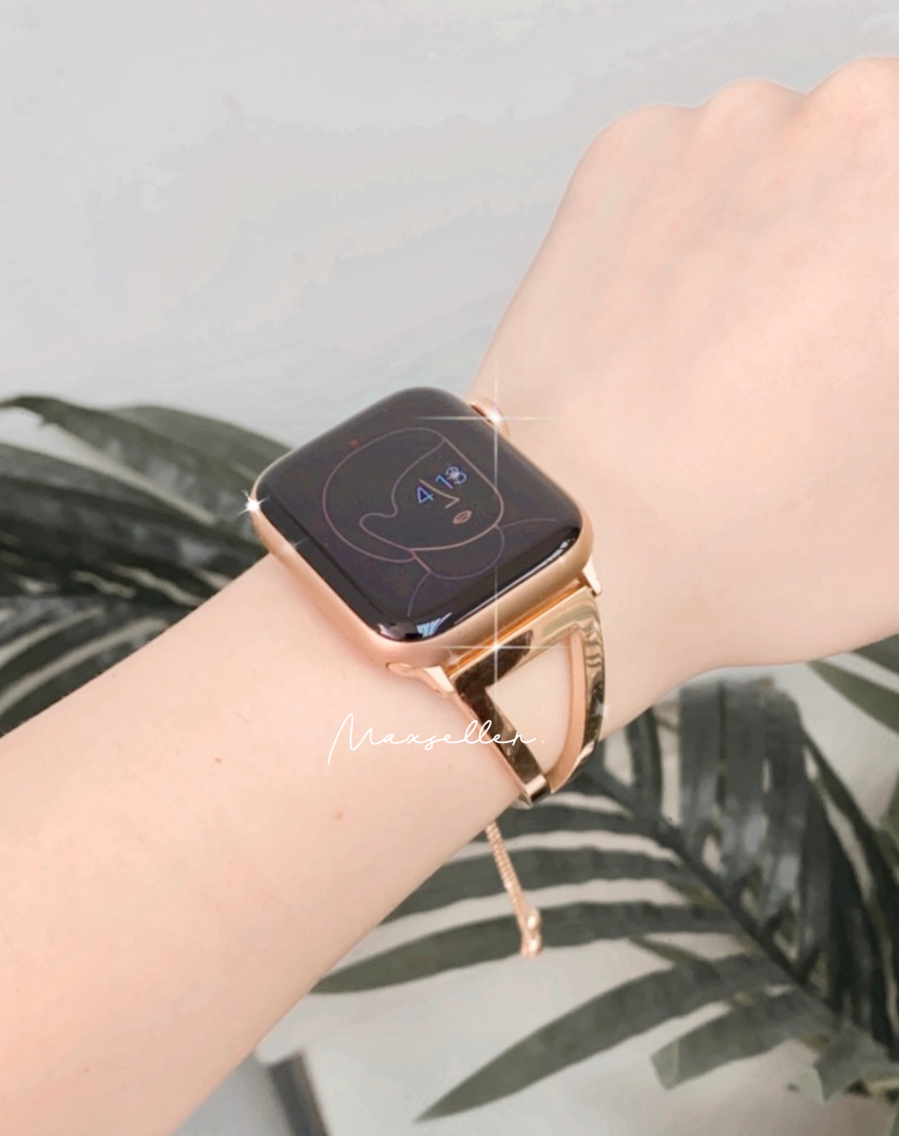 現貨｜2 色｜Apple Watch 1-8/SE 都適用！手鈪款錶帶Adjustable bangle