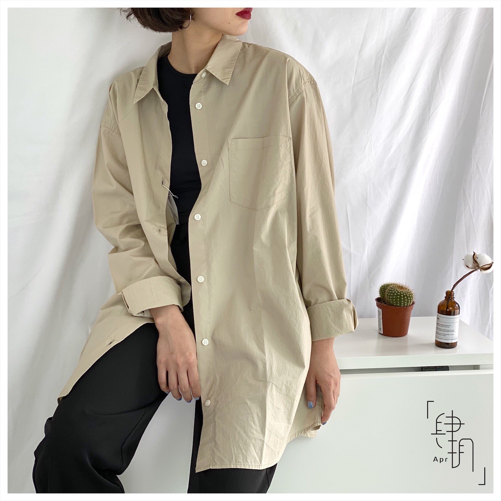 🇯🇵日牌LOWRYS FARM男友風落肩襯衫