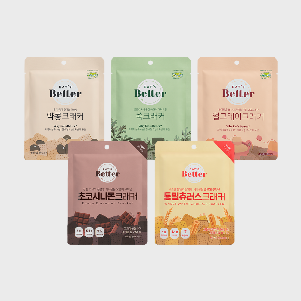 【Eat's Better】新款韓國健康 無油炸 素食威化脆餅（朱古力肉桂）45g