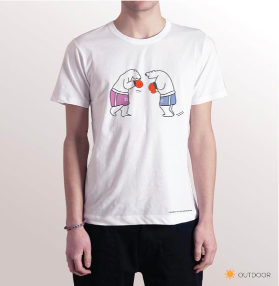 ABEARABLE 泰拳好手棋逢敵手變色設計T-SHIRT