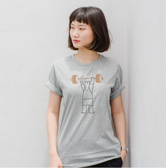 ABEARABLE 熊好壯壯變色設計T-SHIRT [灰/白兩色]