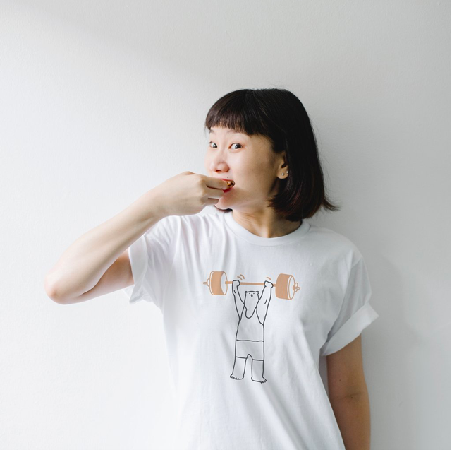 ABEARABLE 熊好壯壯變色設計T-SHIRT [灰/白兩色]