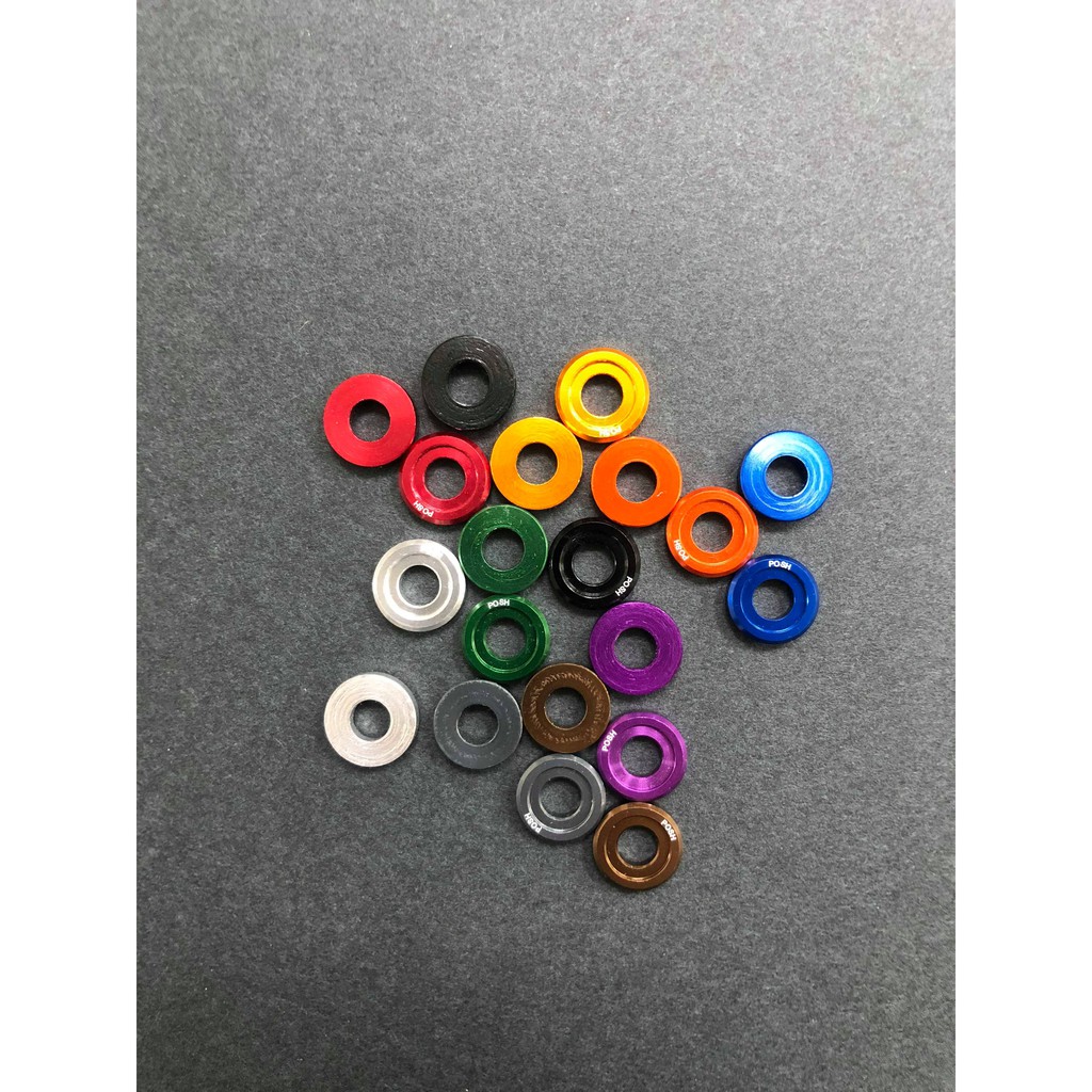 POSH 8mm 鋁合金墊片 鋁合金 墊片 內徑8MM 彩色墊片 螺絲 白鐵螺絲 鍍鈦螺絲
