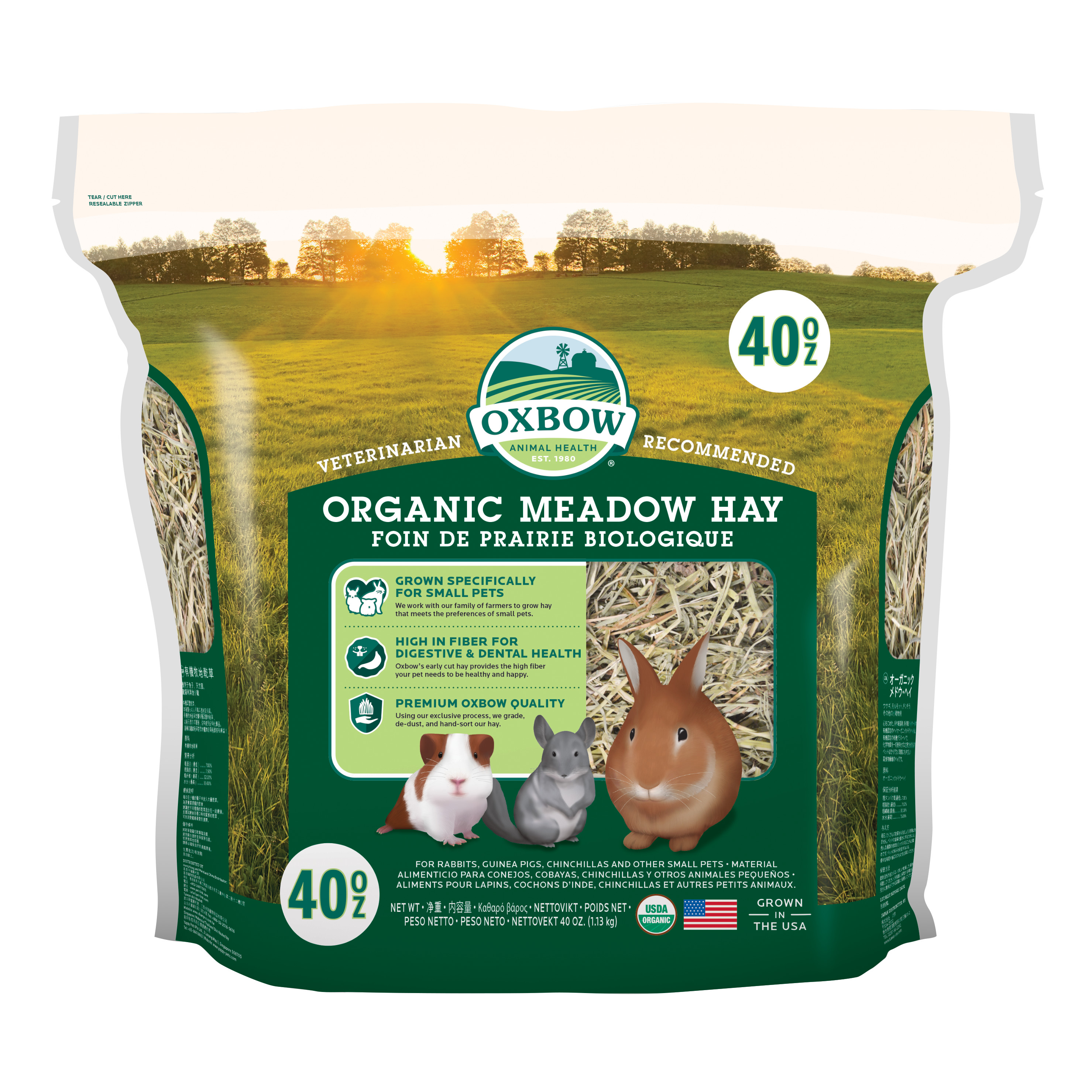 Oxbow Organic Meadow Hay 有機牧草 - 40oz