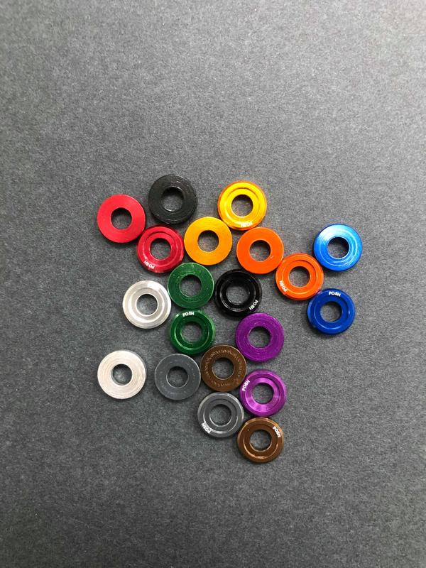 POSH 6mm 鋁合金墊片 鋁合金 墊片 內徑6MM 彩色墊片 螺絲 白鐵螺絲 鍍鈦螺絲