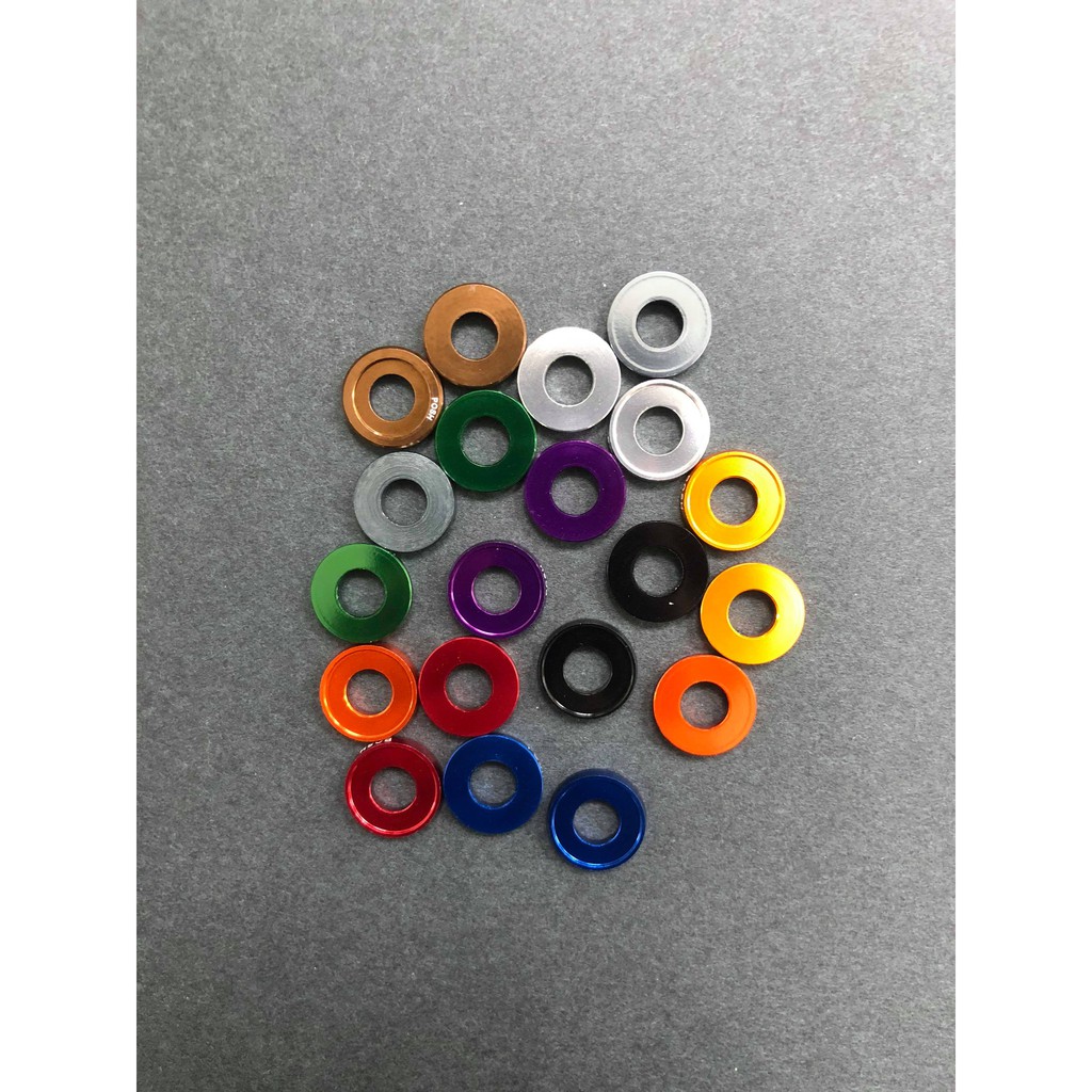POSH 5mm 鋁合金墊片 鋁合金 墊片 內徑5MM 彩色墊片 螺絲 白鐵螺絲 鍍鈦螺絲