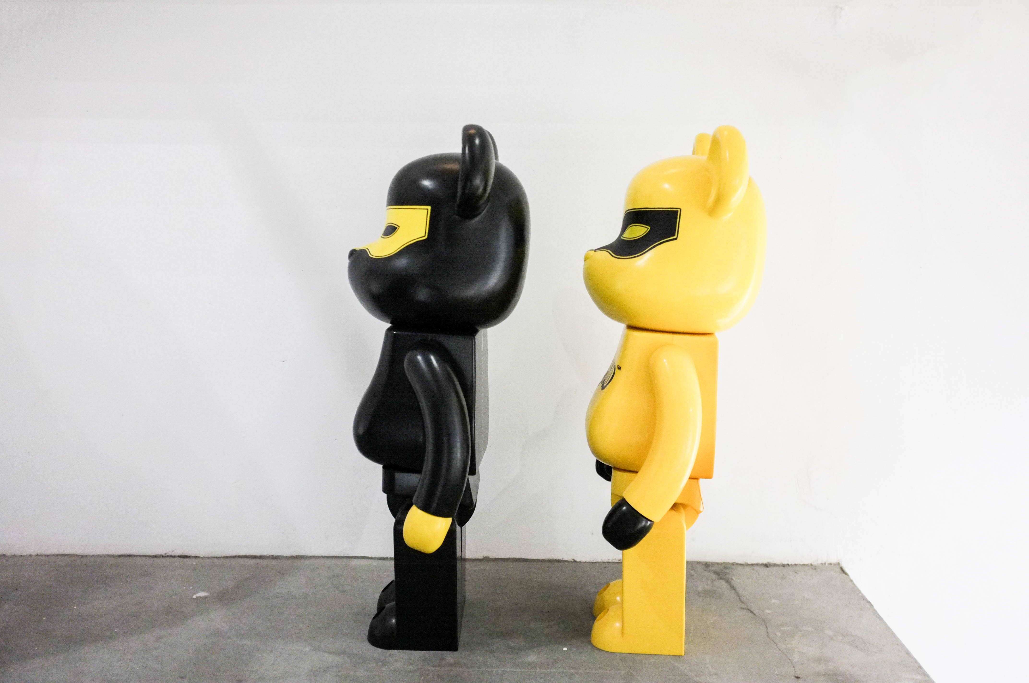 【車庫服飾】Bearbrick 1000% @-MO DUTT MO ダットエムオー 黃黑眼罩熊