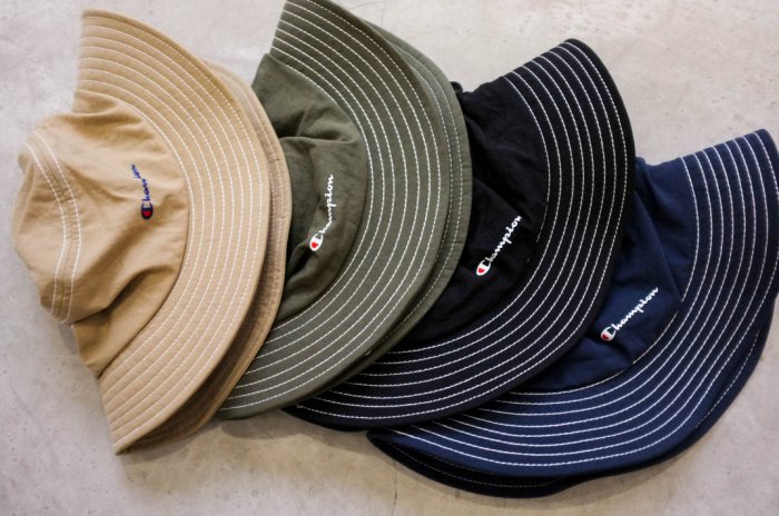 【車庫服飾 】 Champion 草寫電繡LOGO 滾邊漁夫帽 狩獵帽