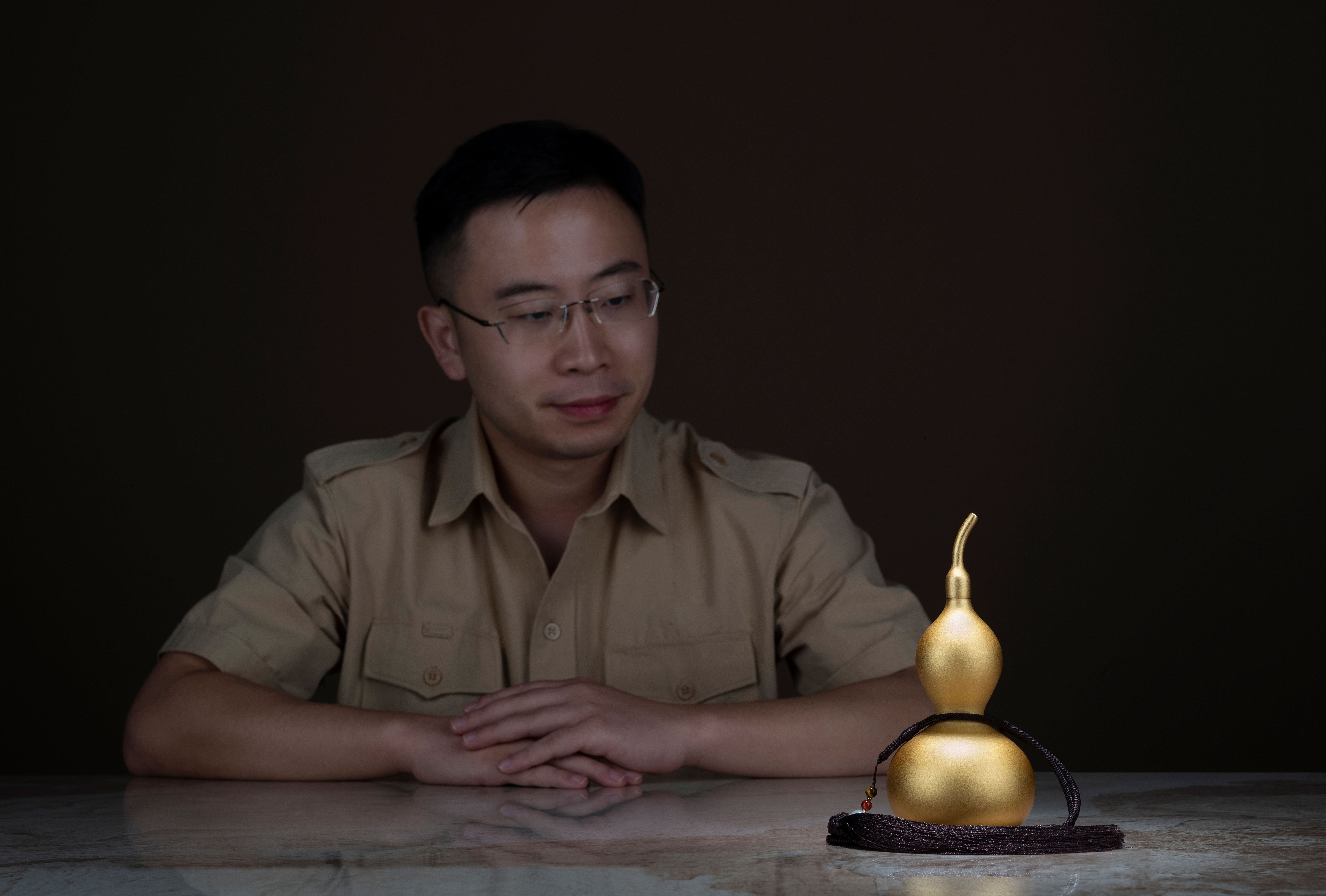 平安福祿(中葫蘆)18cm霧面款｜銅作工藝品