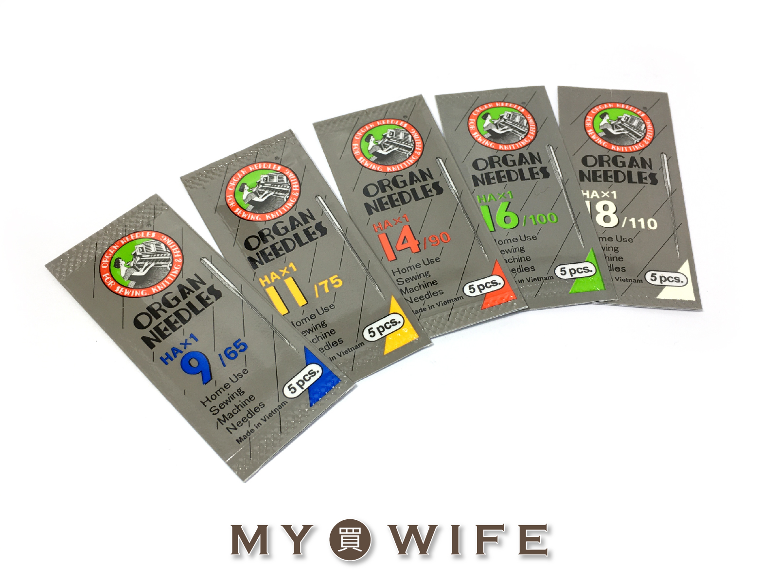 風琴牌ORGAN NEEDLES_家用車針_5支入5規格