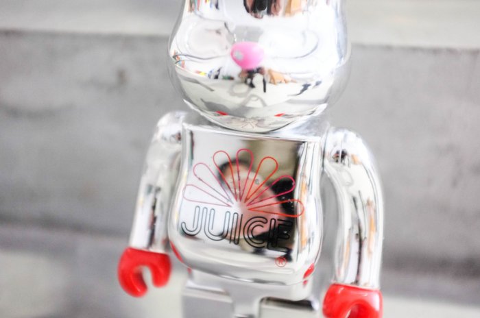 【車庫服飾】收藏品出售 BEARBRICK MEDICOM TOY 400% JUICE CLOT 電鍍 銀色 熊
