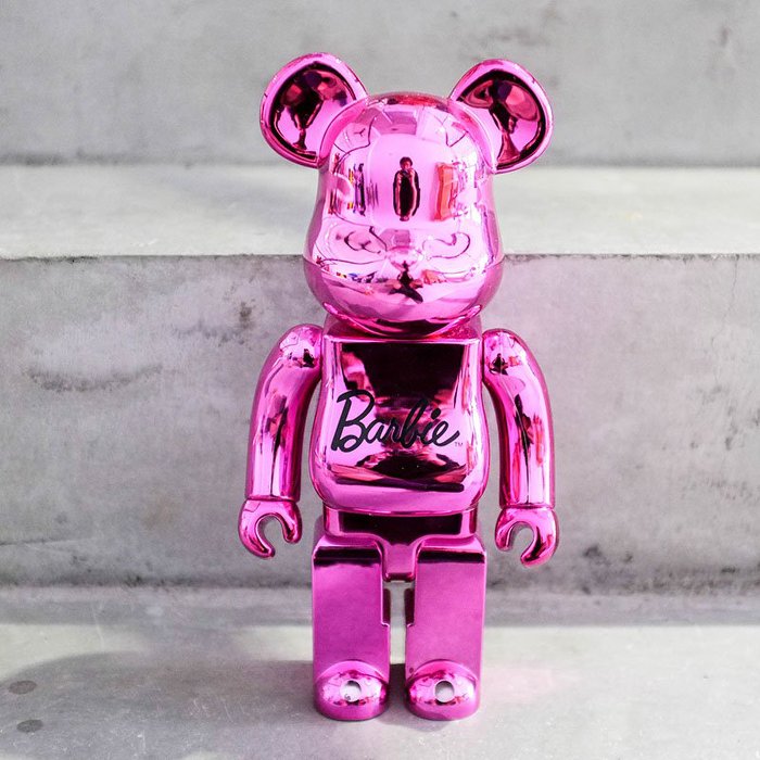 【車庫服飾】收藏品出售 BEARBRICK MEDICOM TOY BARBIE 400% 桃紅 芭比 電鍍 熊