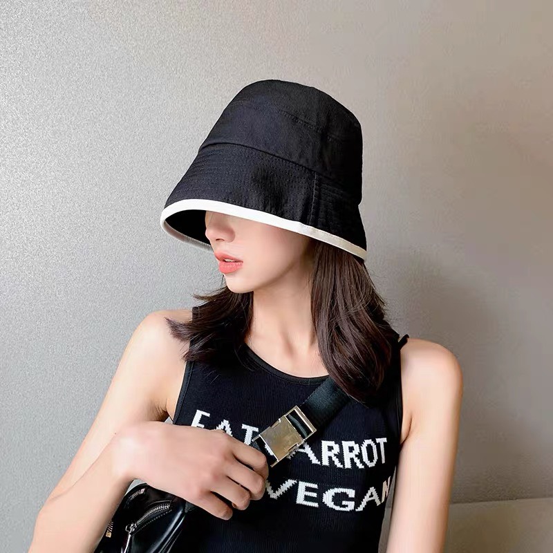 白邊撞色漁夫帽(雙面戴) / 三色