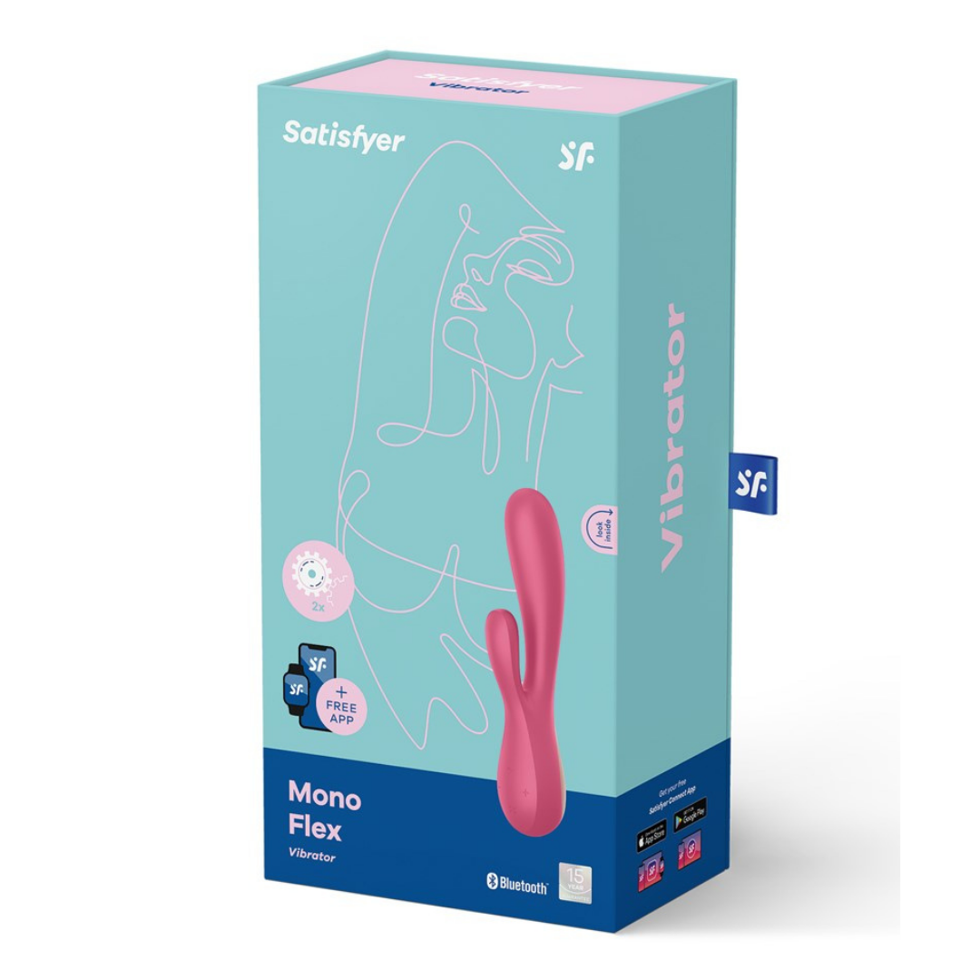 Satisfyer Mono Flex 手機遙控震動棒 紅色