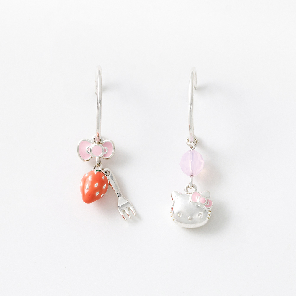 Hello Kitty 三麗鷗 施華洛世奇水晶 耳環