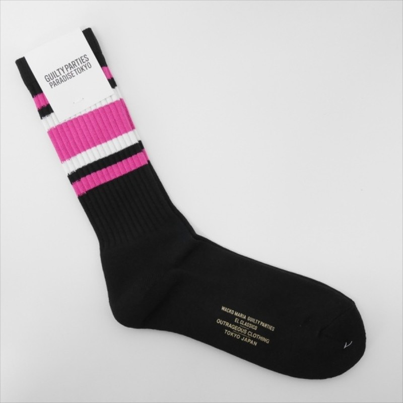 WACKO MARIA SKATER SOCKS ( TYPE-1 ) 條紋 長襪 3色 現貨