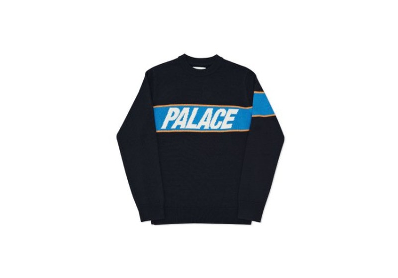 2016AW Palace LOGO KNIT BLACK 拼接 針織衫 黑色 現貨