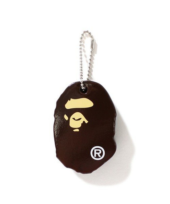 A Bathing APE BAPE HEAD KEYCHAIN 大頭 猿人 皮革感 鑰匙圈 現貨