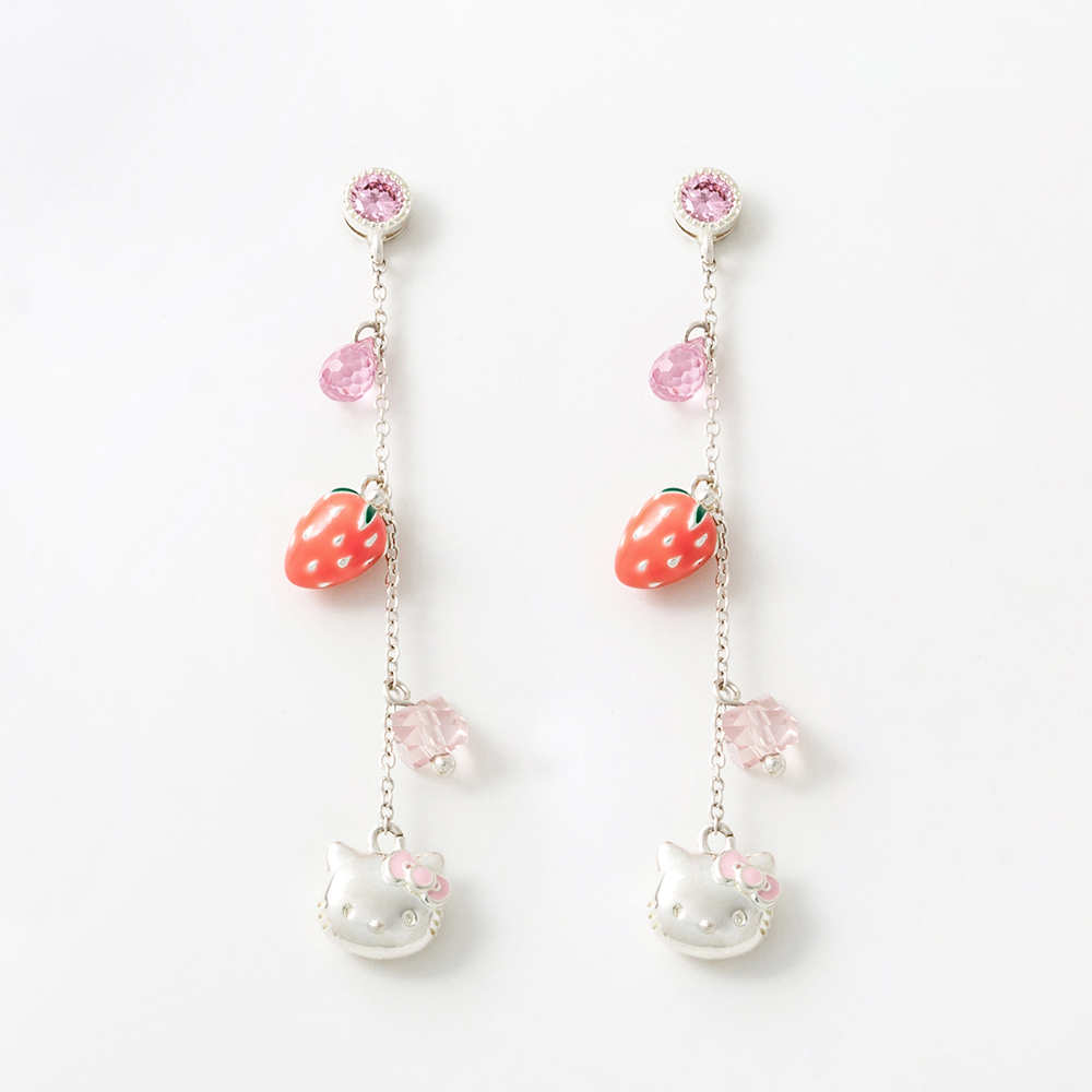 Hello Kitty 三麗鷗 施華洛世奇水晶 耳環